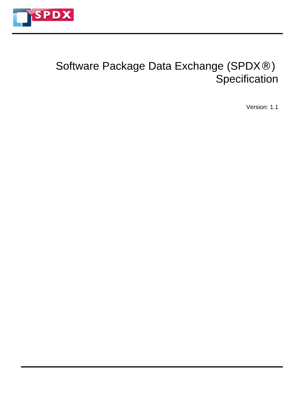 SPDX 1.0 Specification