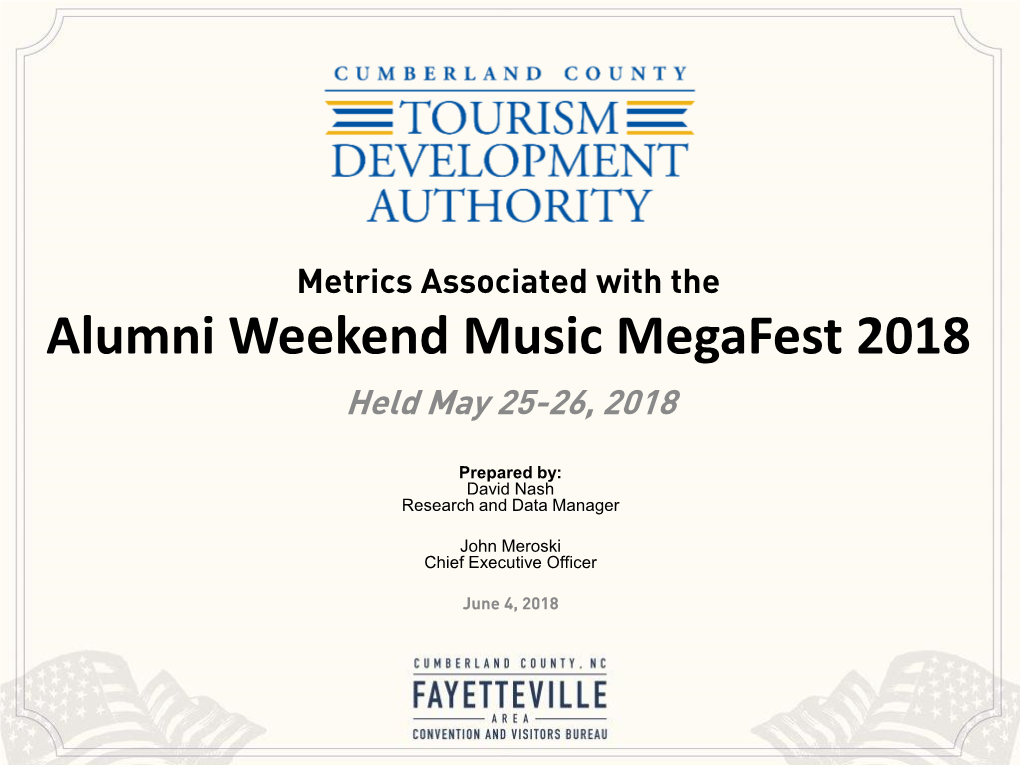 Alumni Weekend Music Megafest 2018 Held May 25-26, 2018