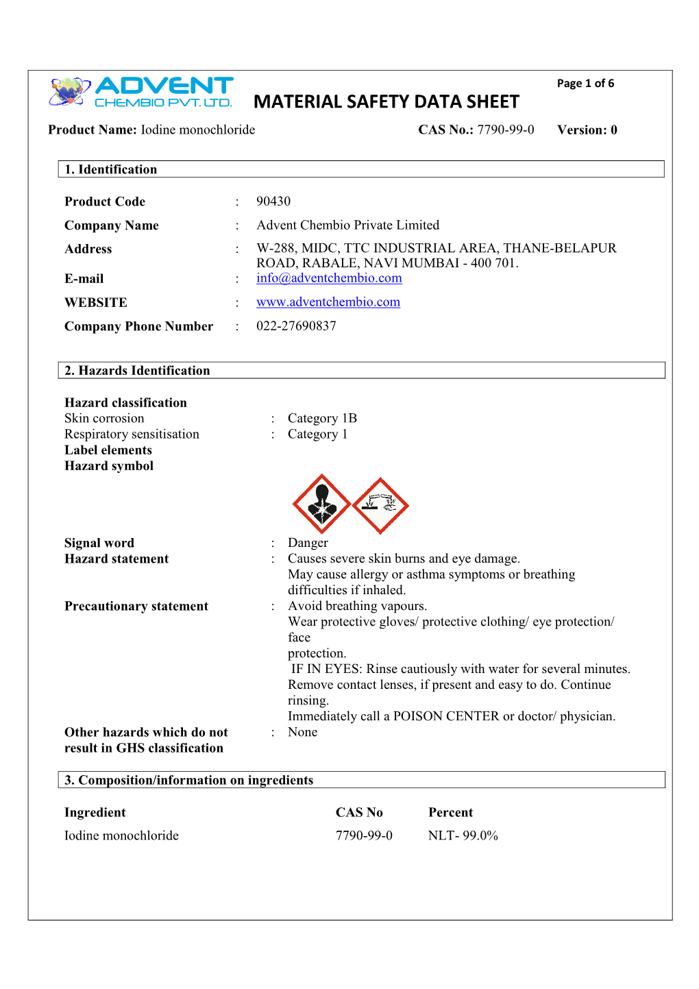 MSDS-Iodine Monochloride.Pdf