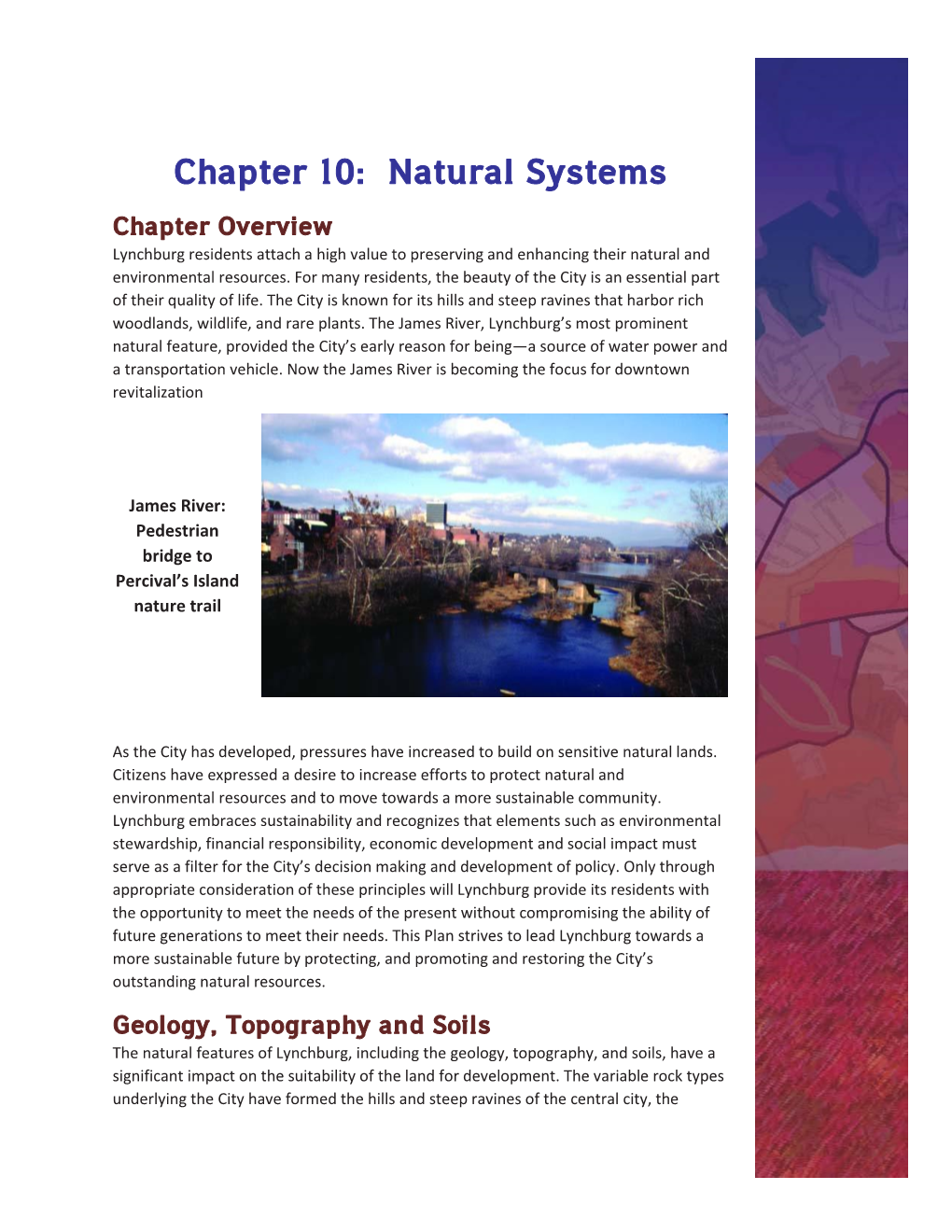 Natural Systems Chapter Overview Lynchburg Residents Attach a High Value to Preserving and Enhancing Their Natural and Environmental Resources