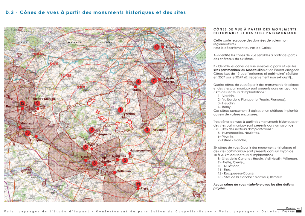 Cônes De Vues À Partir Des Monuments Historiques Et Des Sites