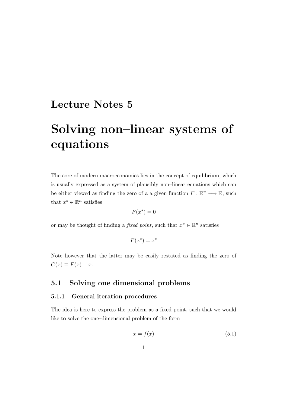 Lecture Notes 5