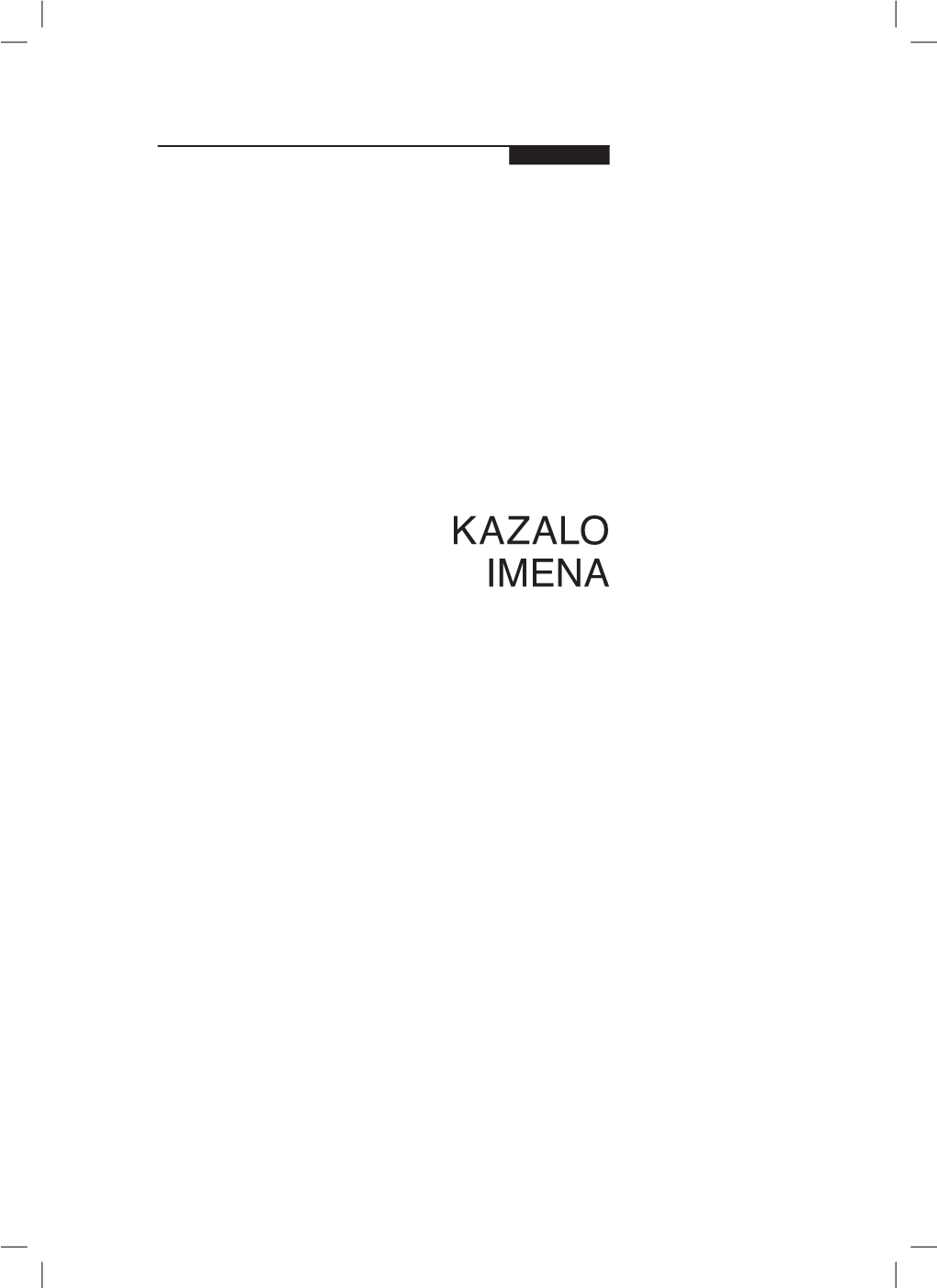 Kazalo Imena