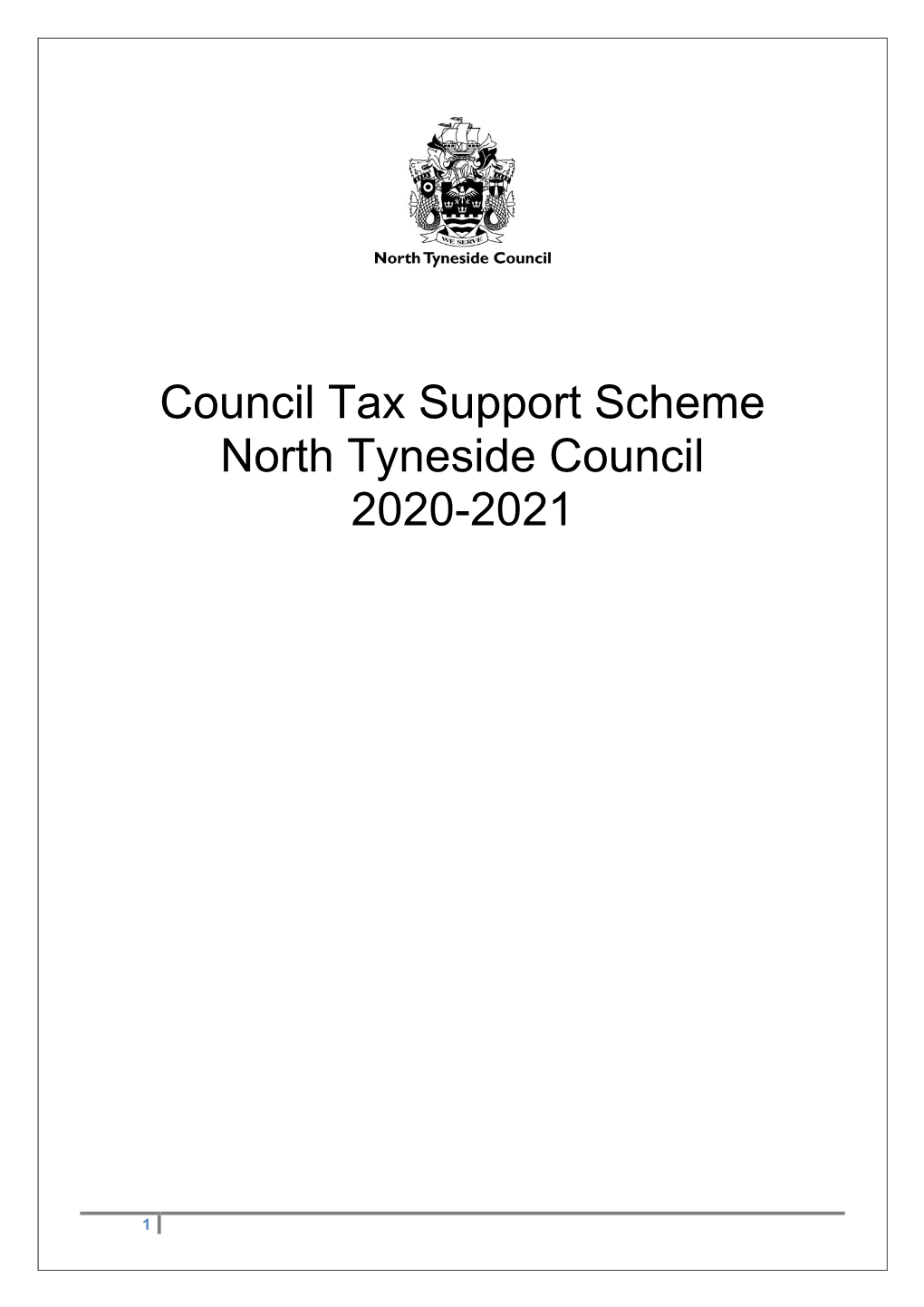 Council Tax Support Scheme North Tyneside Council 2020-2021