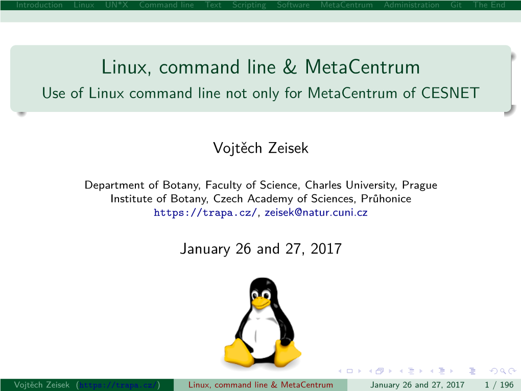 Linux, Command Line & Metacentrum