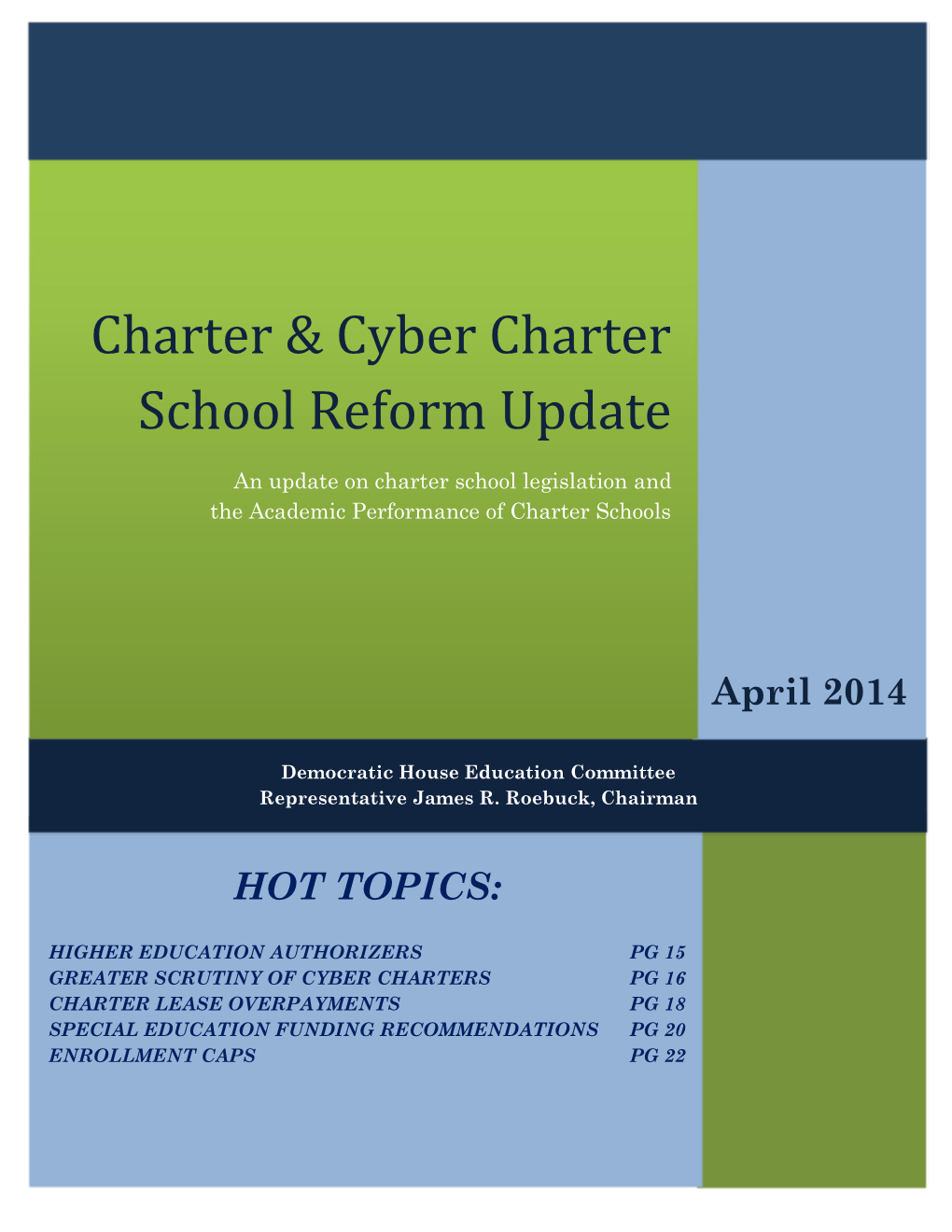 Charter and Cyber Charter School Reform Update