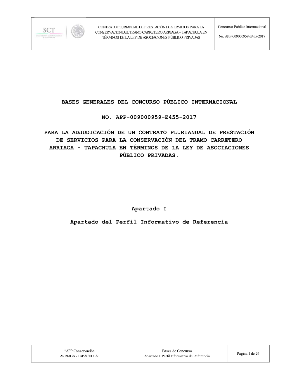 Bases Generales Del Concurso Público Internacional