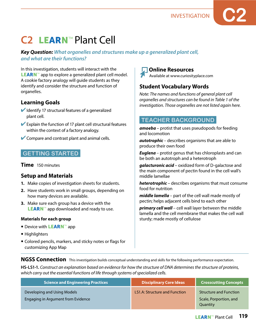 C2 LEARN™ Plant Cell