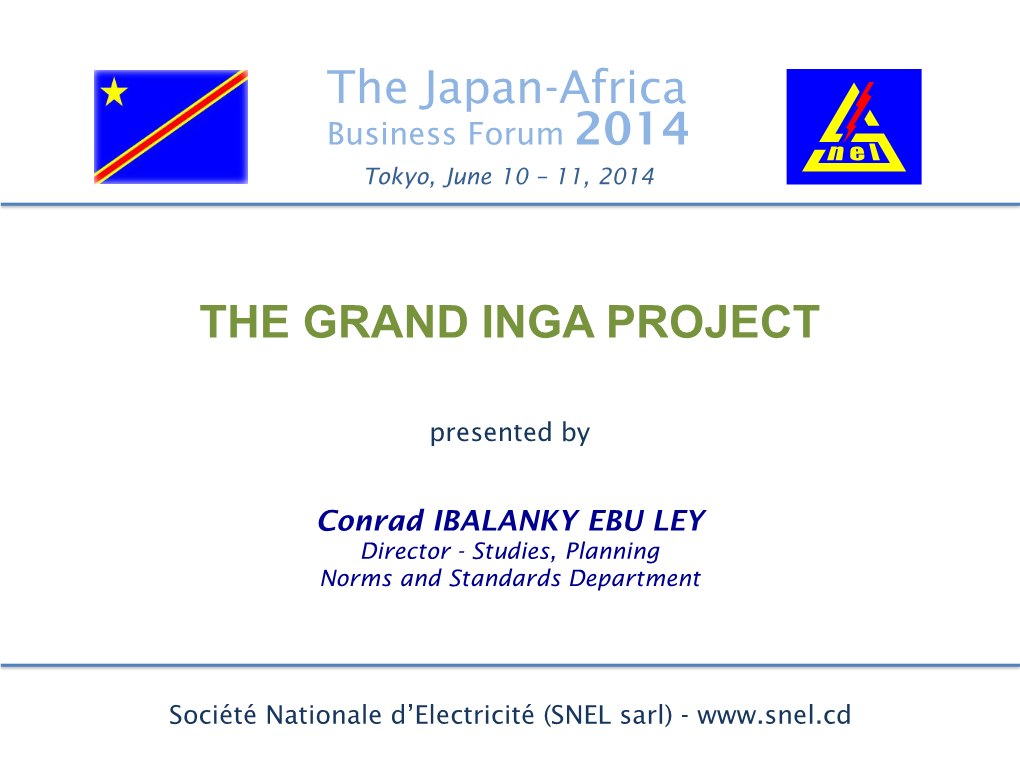THE GRAND INGA PROJECT the Japan-Africa