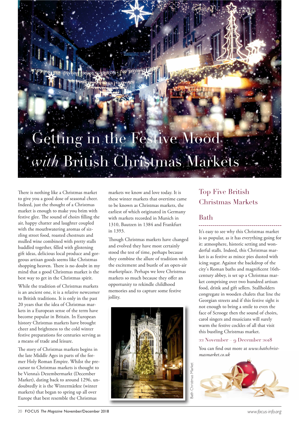 Getting in the Festive Mood with British Christmas Markets