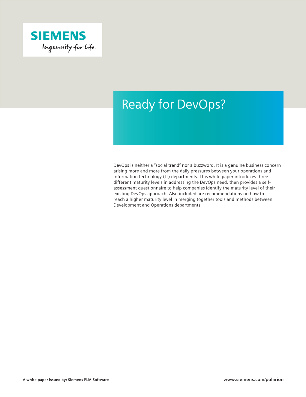 Ready for Devops?