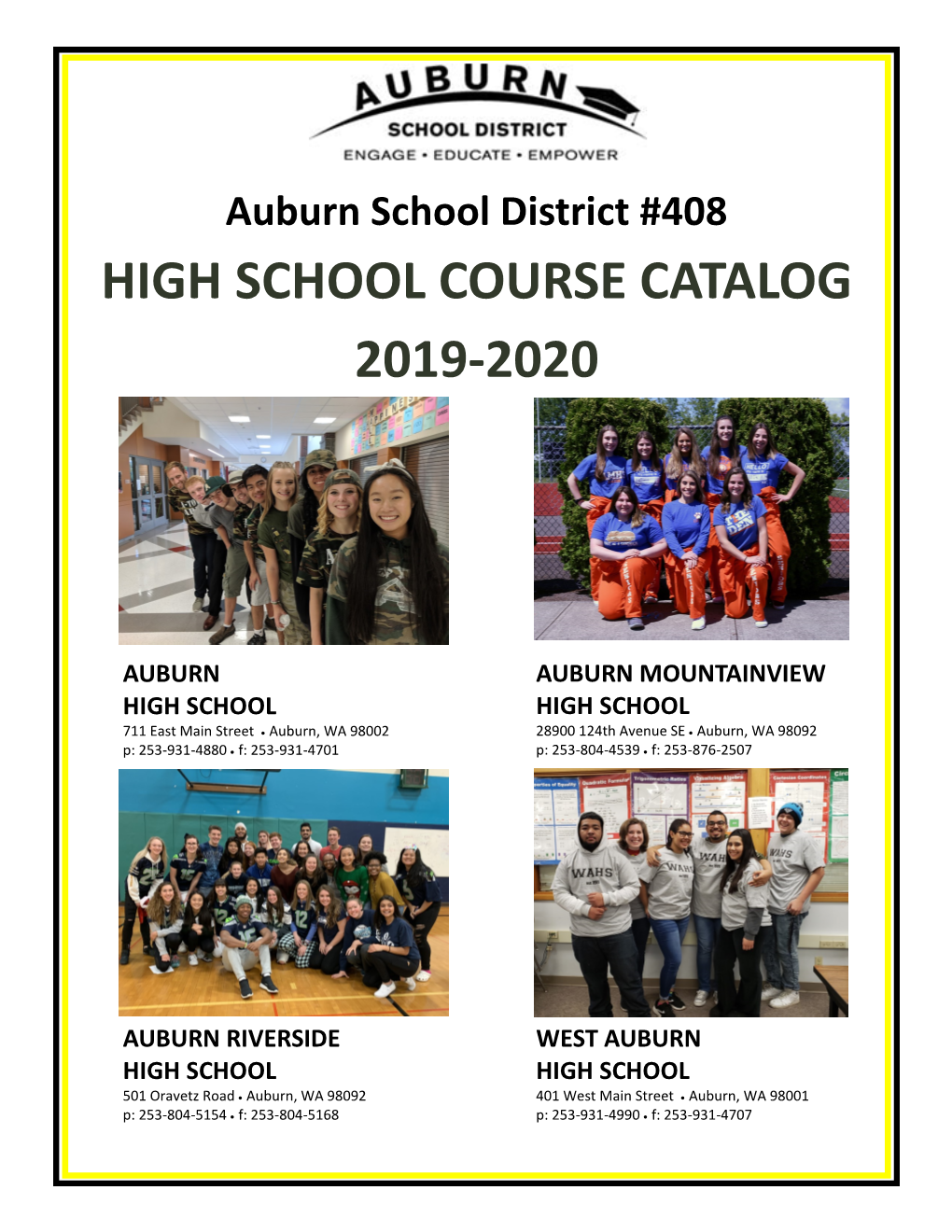 High School Course Catalog 2019-2020