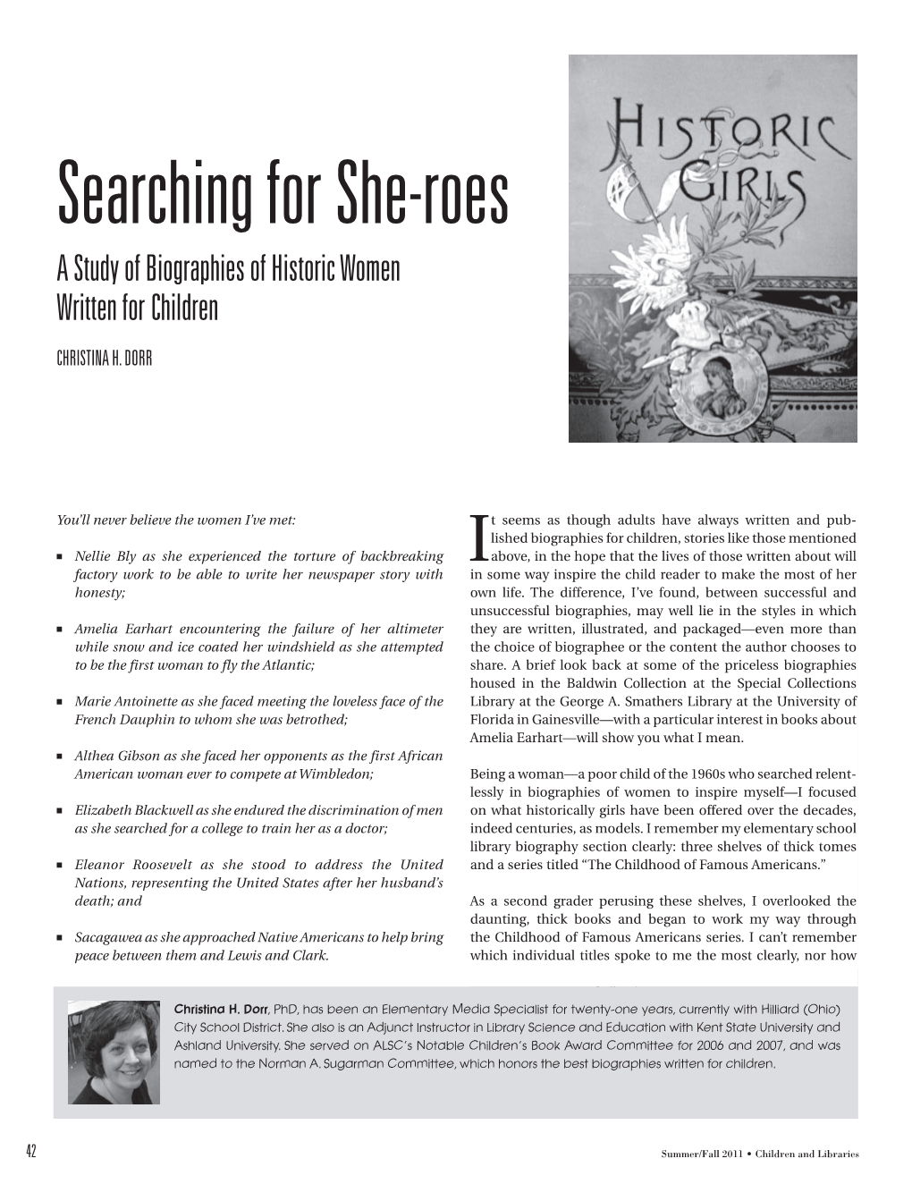 Searching for She-Roes: a Study of Biographies of Historic Women