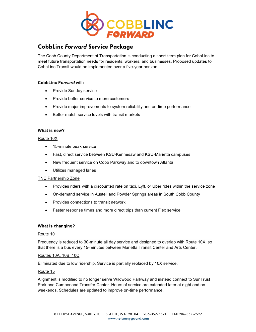Cobblinc Forward Service Package