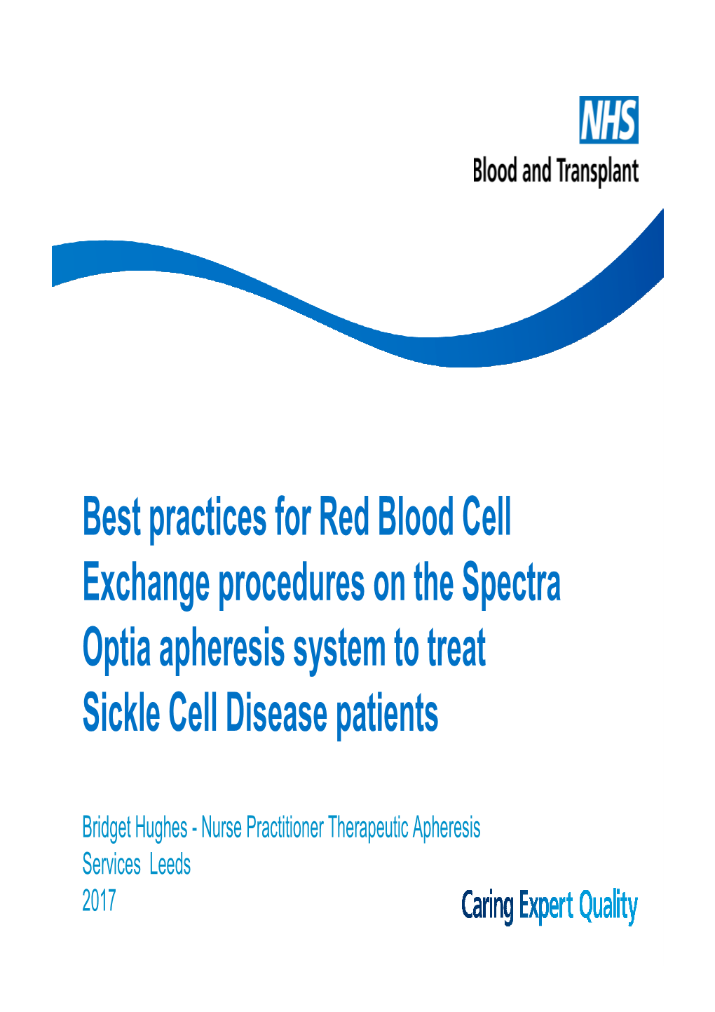 Best Practices for Red Blood Cell Exchange Procedures on the Spectra Optia Apheresis System to Treat Sickle Cell Disease Patients