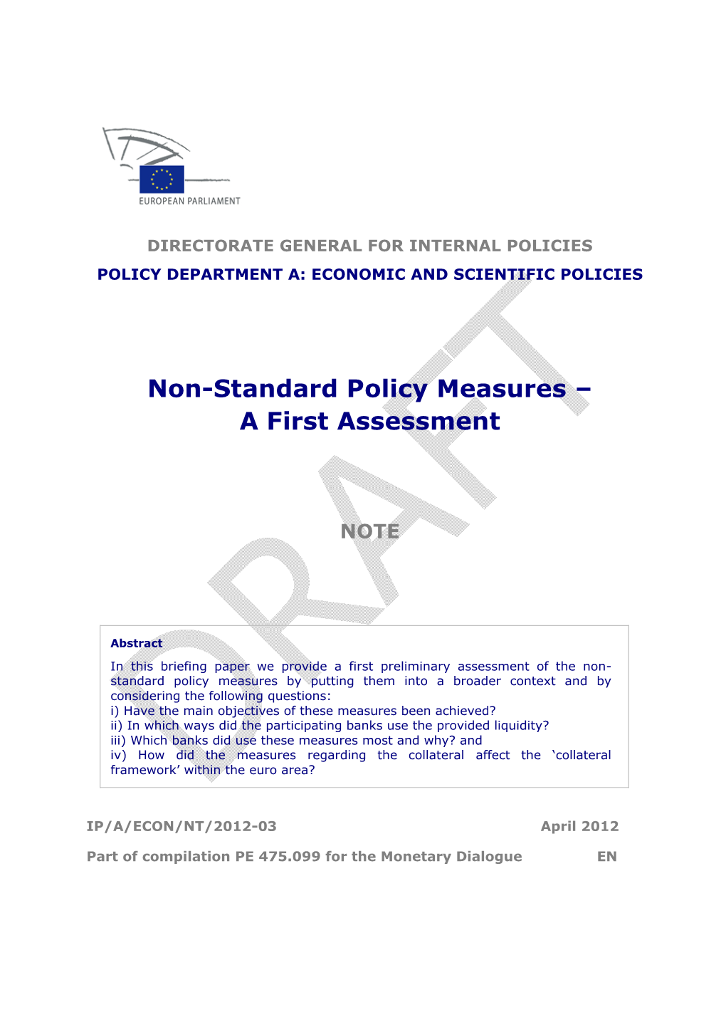 Briefing Paper November 2010