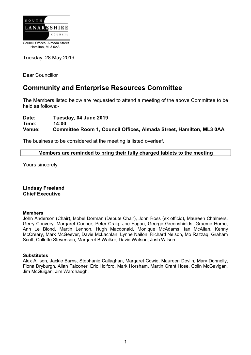 Community and Enterprise Resources Committee