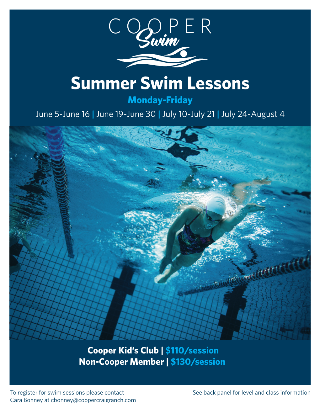 Summer Swim Lessons Monday-Friday June 5-June 16 | June 19-June 30 | July 10-July 21 | July 24-August 4