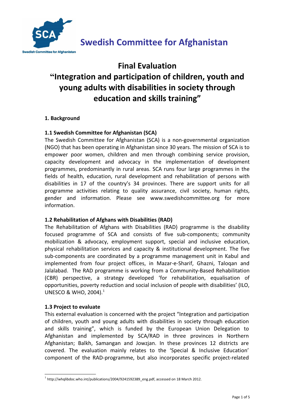 Swedish Committee for Afghanistan