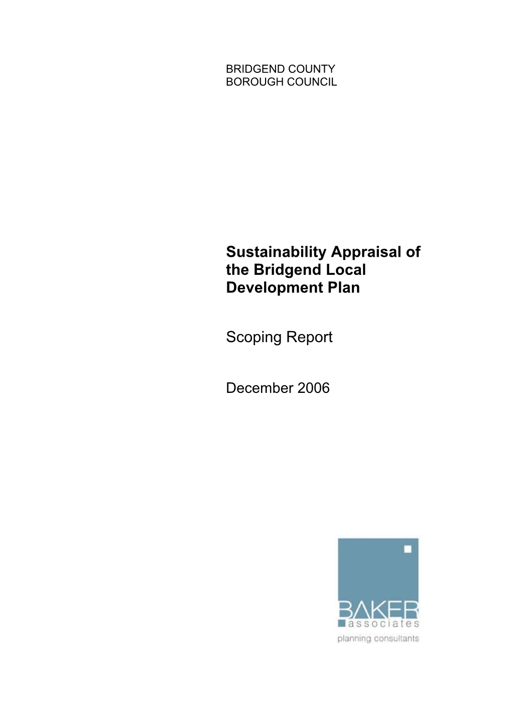 Draft Sustainability Appraisal Scoping Report