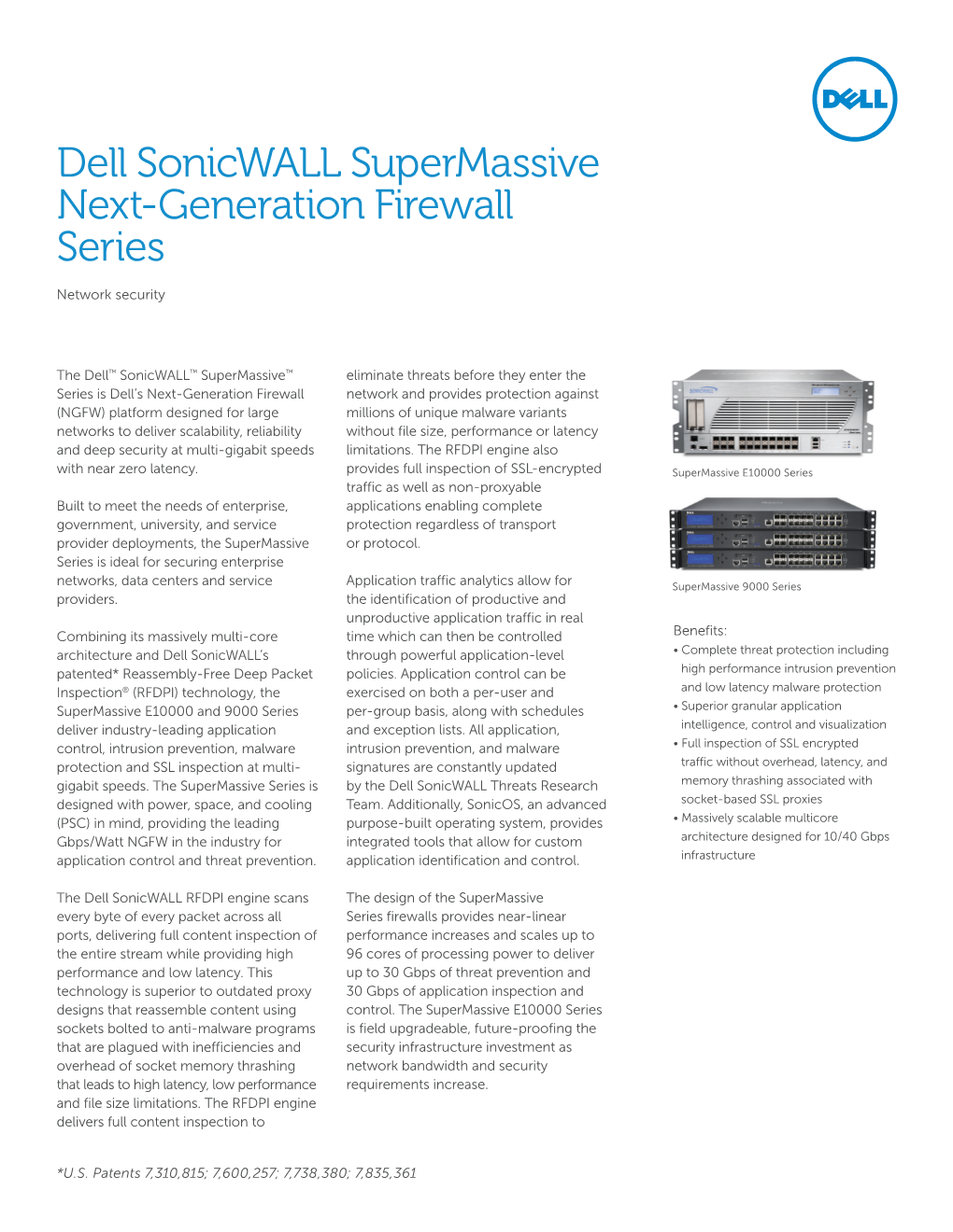 Dell Sonicwall Supermassive Next-Generation Firewall Series