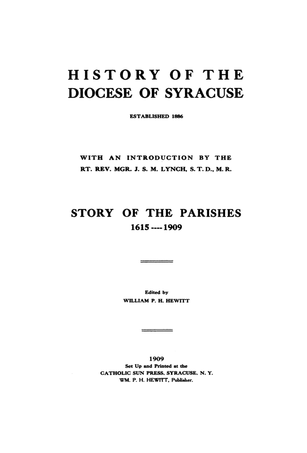 History of the Diocese of Syracuse