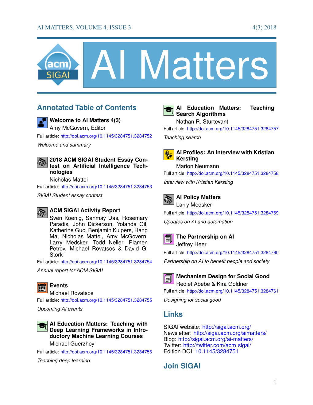 Pdf Documents Ogy of Any Style with at Most 5,000 Words Via Email • Tina Eliassi-Rad, Northeastern University to AI Matters Easychair