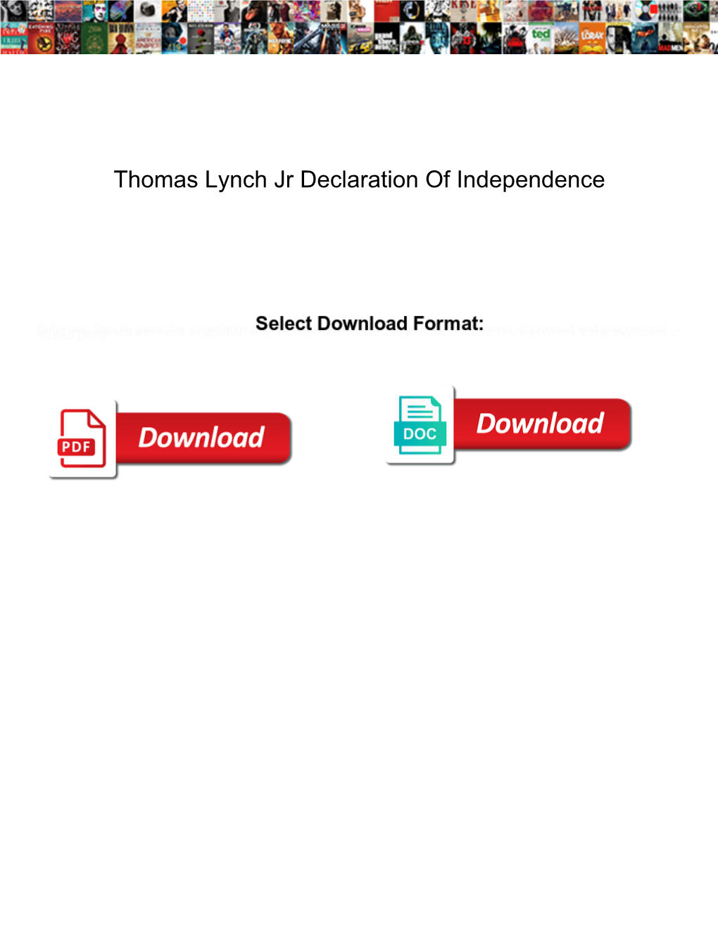 Thomas Lynch Jr Declaration of Independence