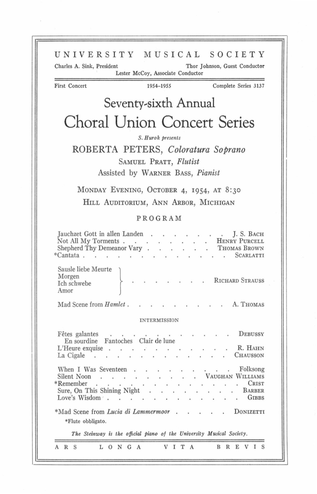 Choral Union Concert Series S