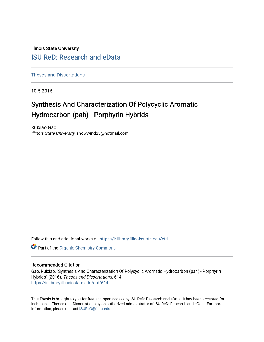 Synthesis and Characterization of Polycyclic Aromatic Hydrocarbon (Pah) - Porphyrin Hybrids