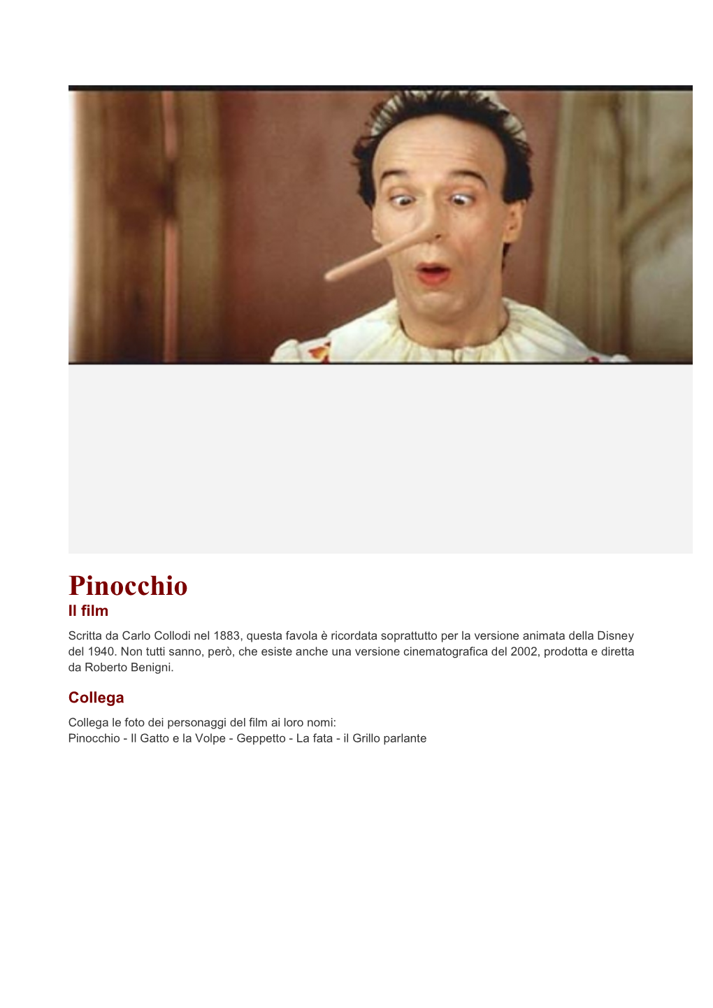 Pinocchio Il Film Scritta Da Carlo Collodi Nel 1883, Questa Favola È Ricordata Soprattutto Per La Versione Animata Della Disney Del 1940