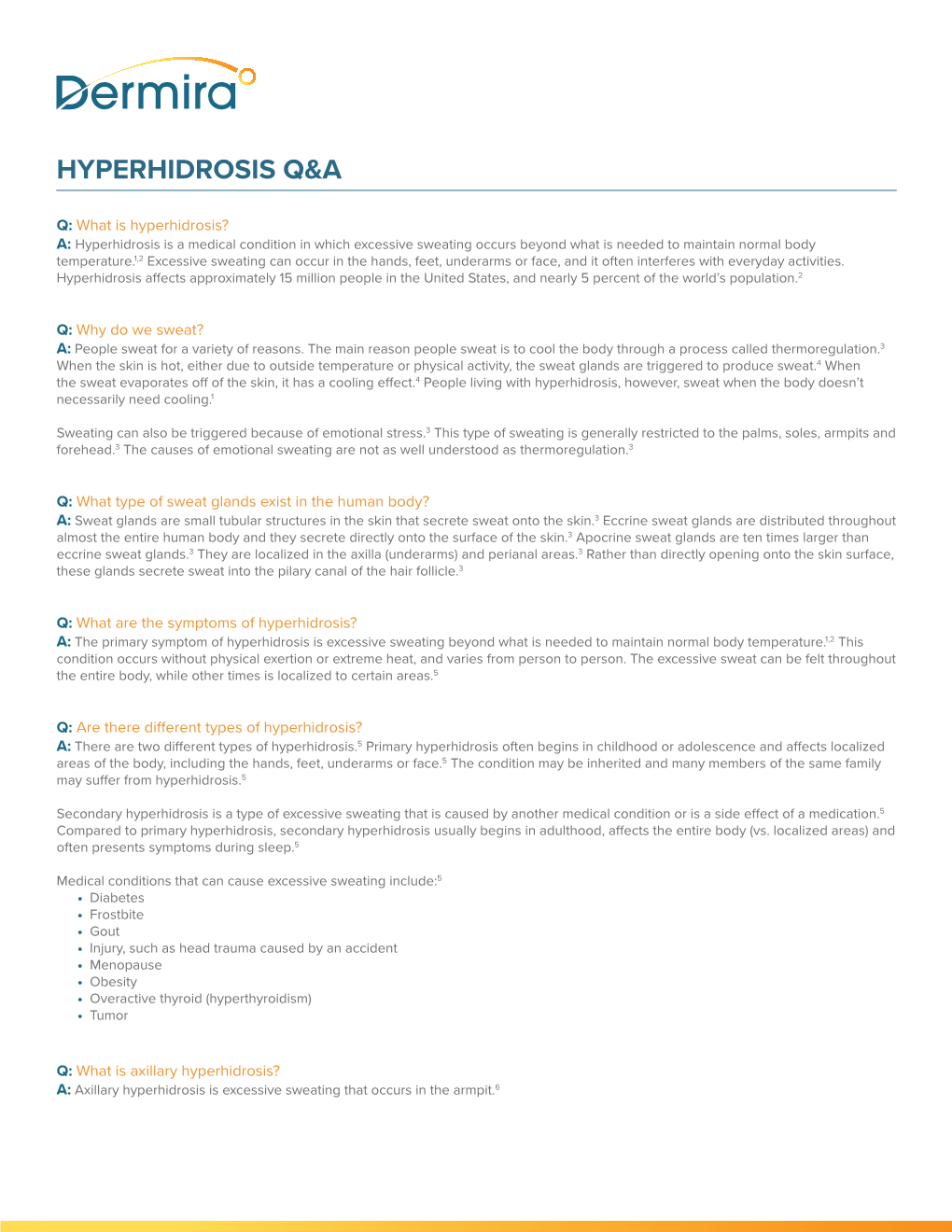 Hyperhidrosis Q&A