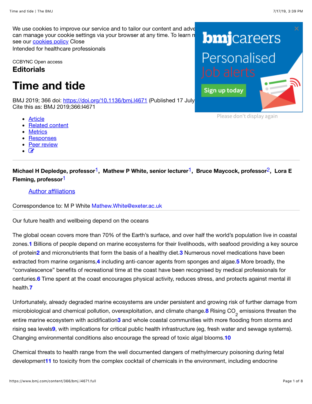 Time and Tide | the BMJ 7/17/19, 3�39 PM