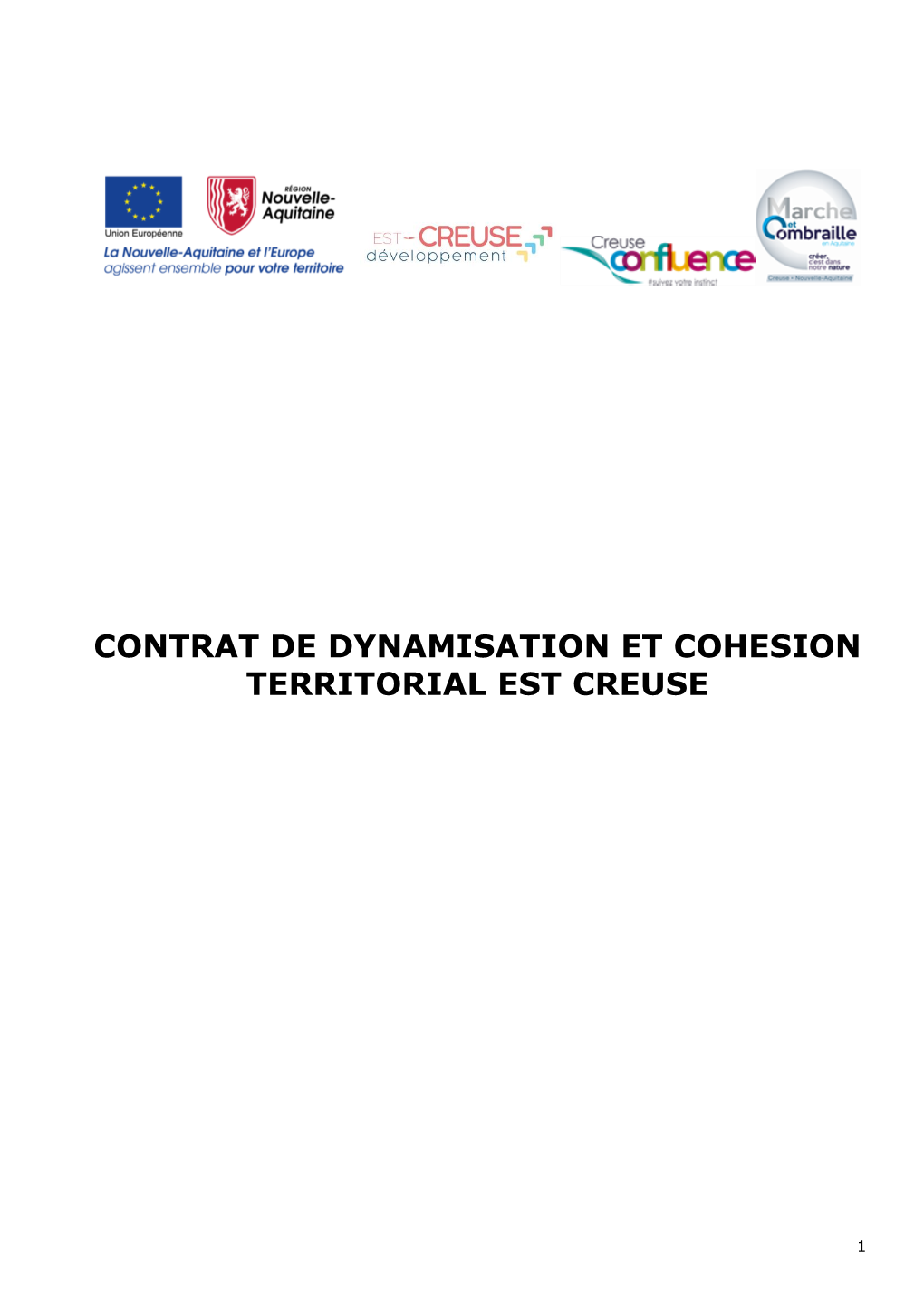 Contrat De Dynamisation Et Cohésion Territorial Est Creuse