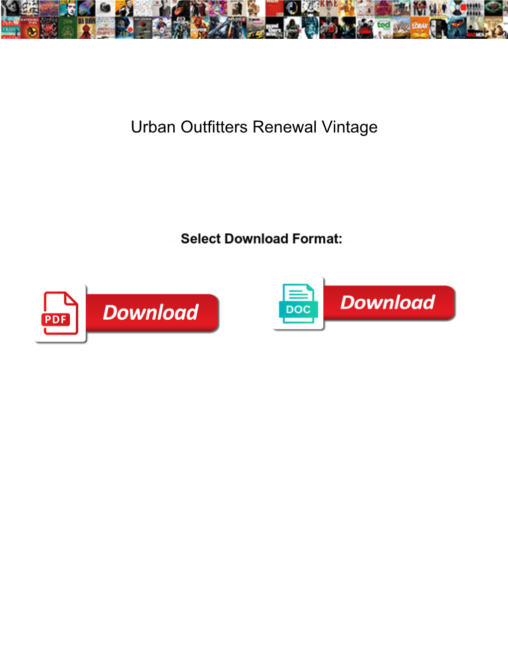 Urban Outfitters Renewal Vintage