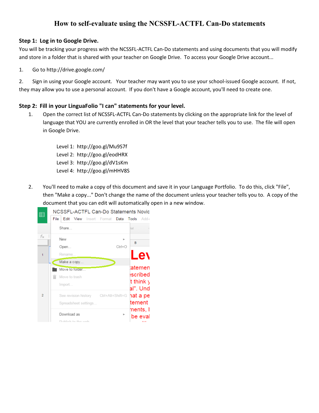 How to Self-Evaluate Using the NCSSFL-ACTFL Can-Do Statements