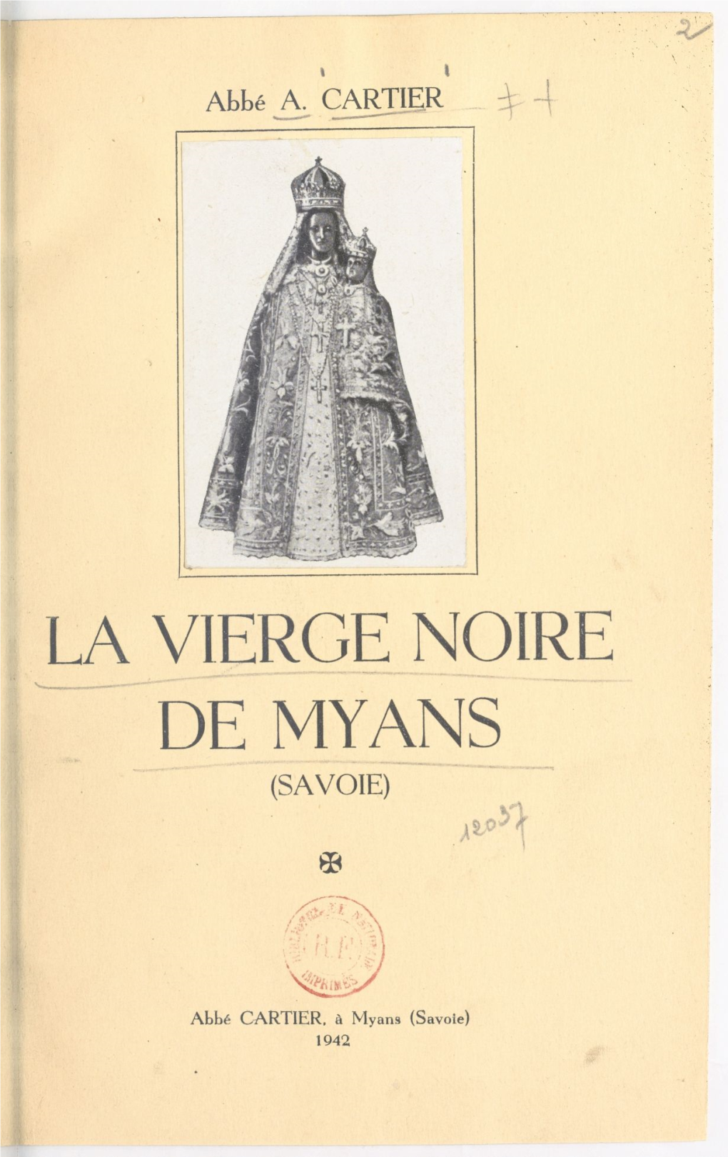 La Vierge Noire De Myans (Savoie)
