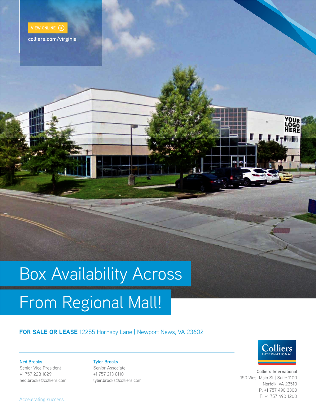 Box Availability Across from Regional Mall!