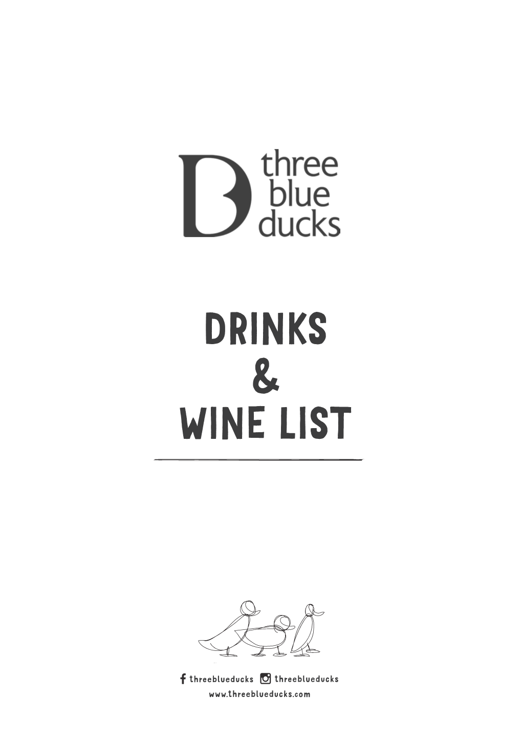 Drinks & Wine List