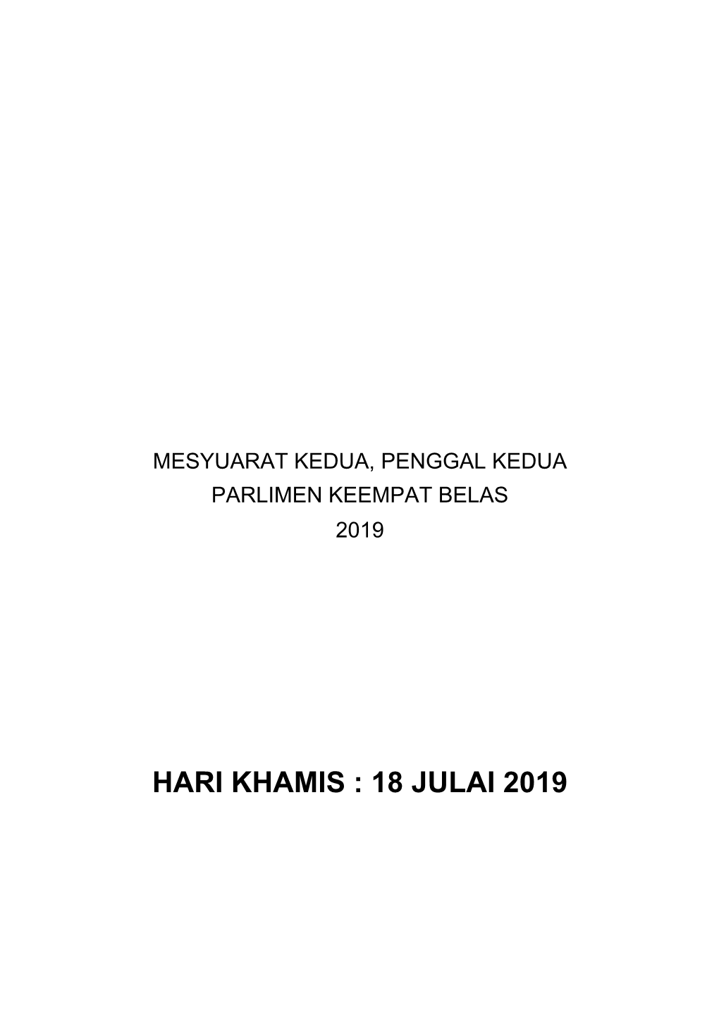 18 Julai 2019 Soalan No : 1