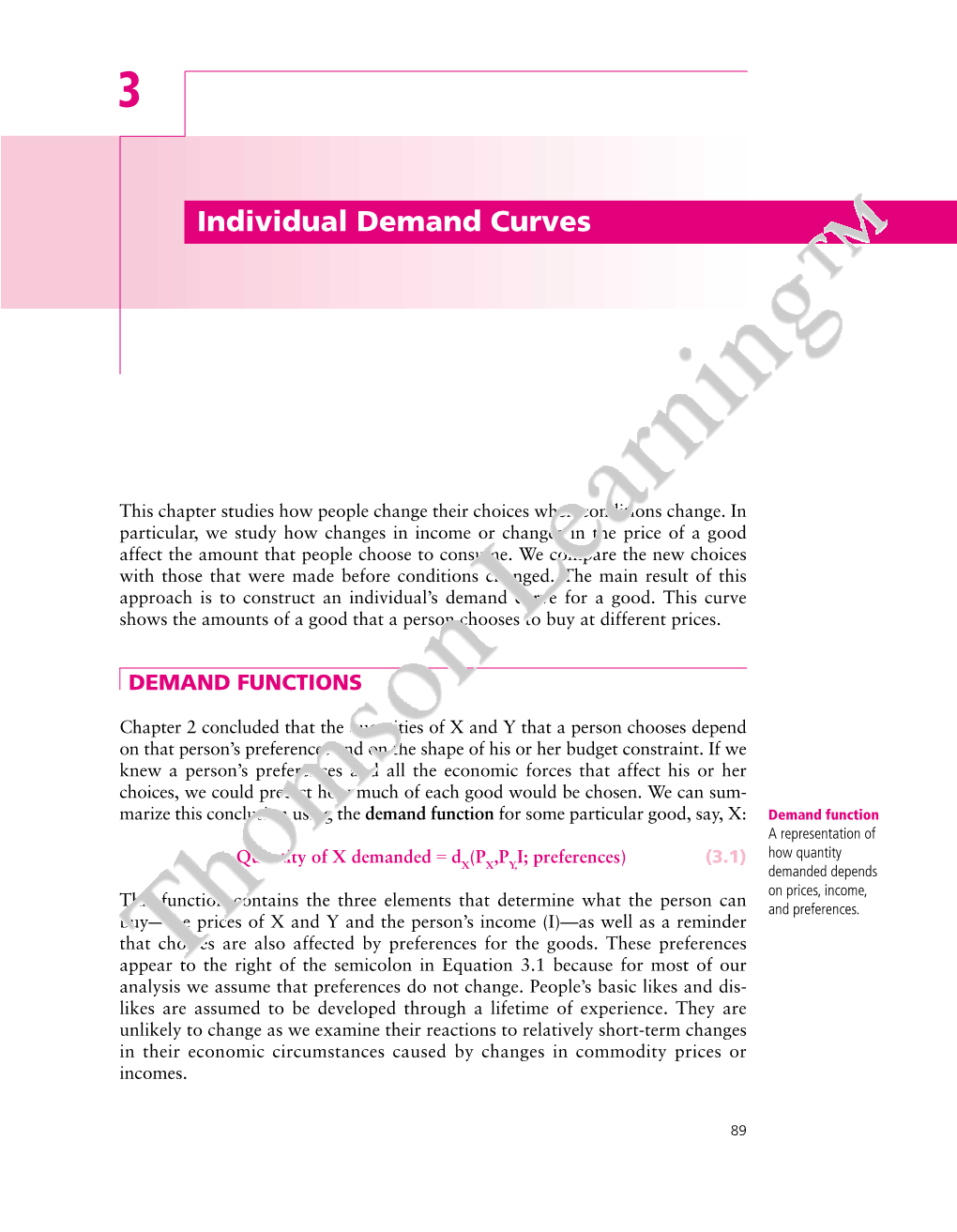 Individual Demand Curves