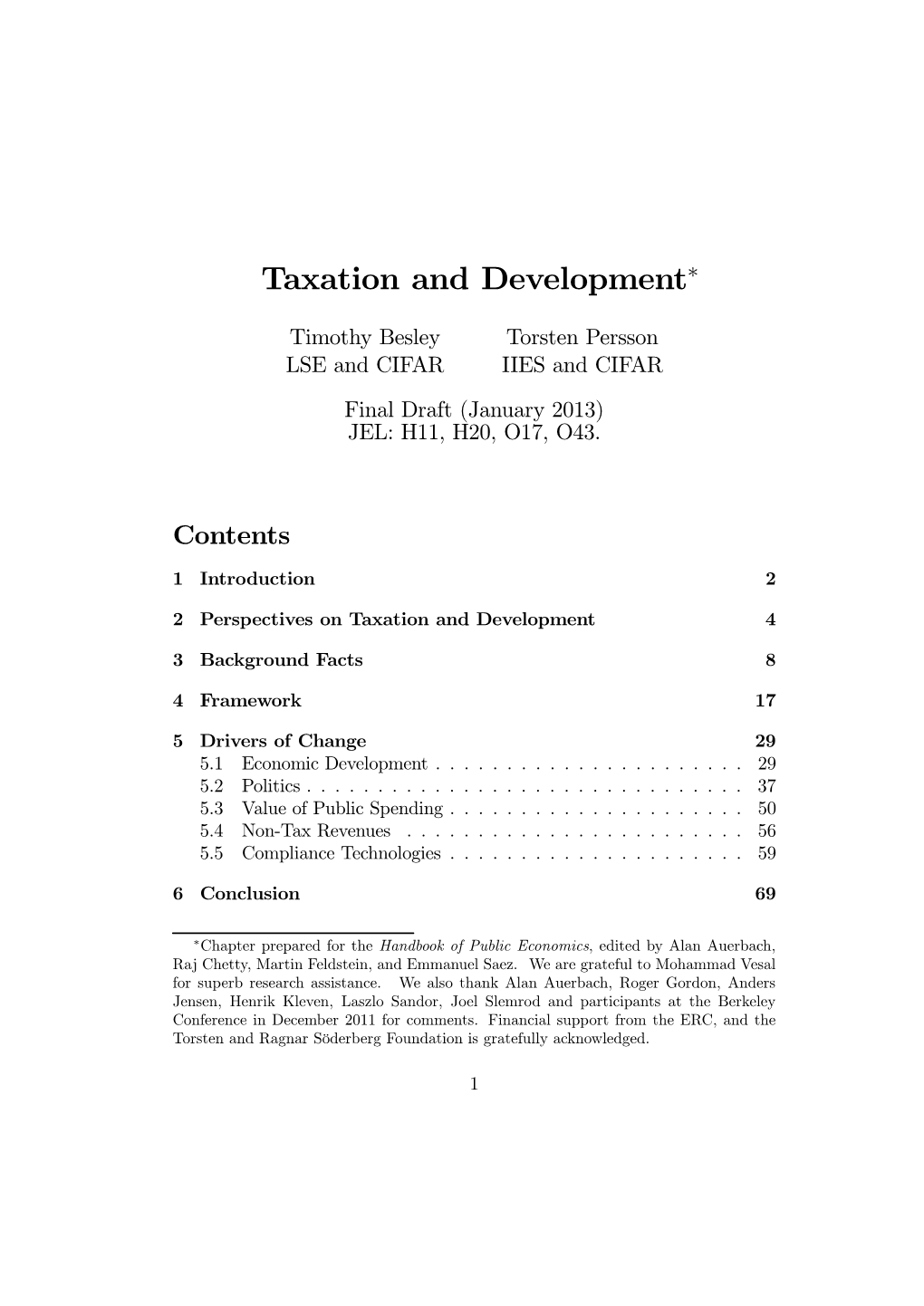 Taxation and Development∗