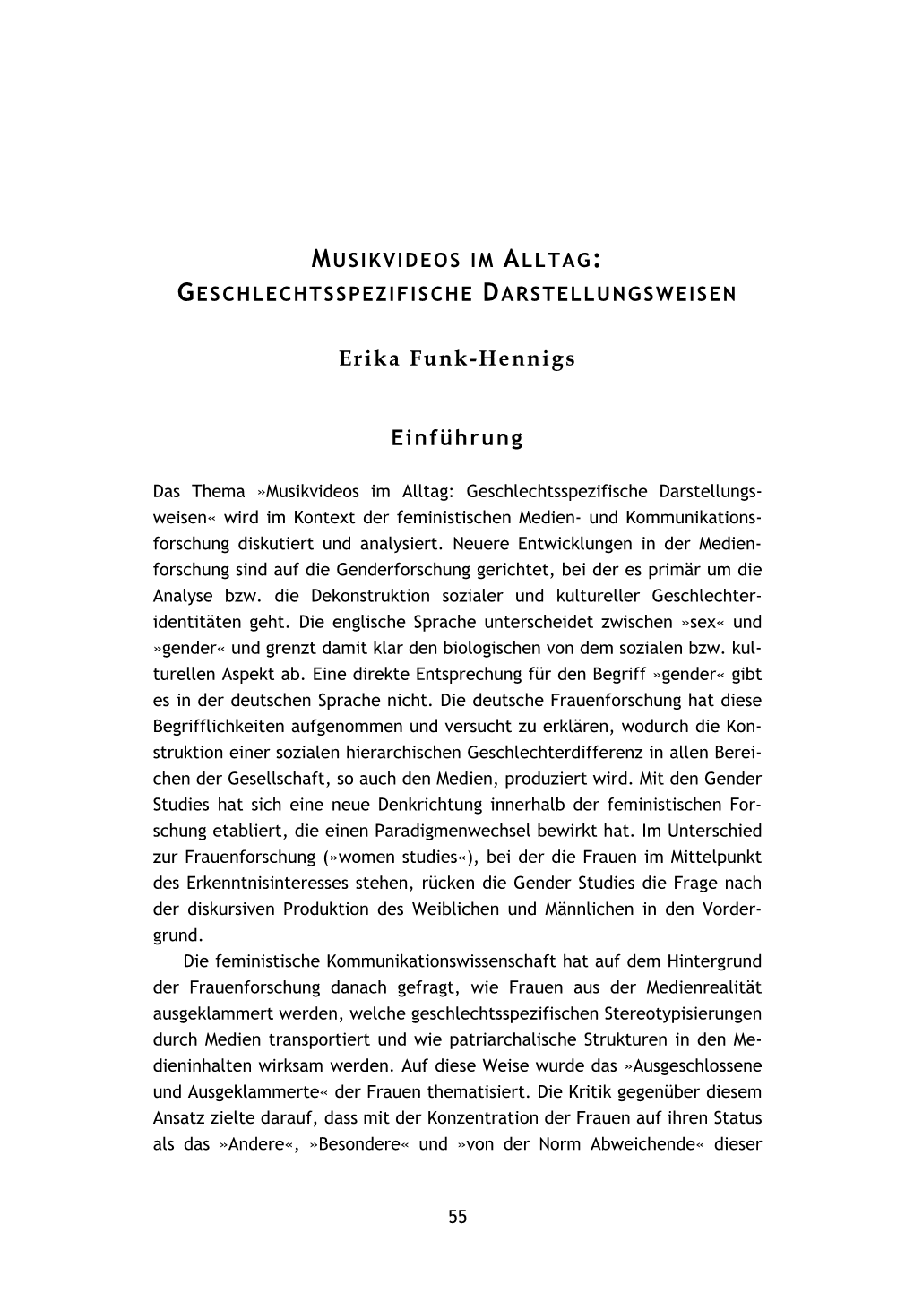 Erika Funk-Hennigs Einführung