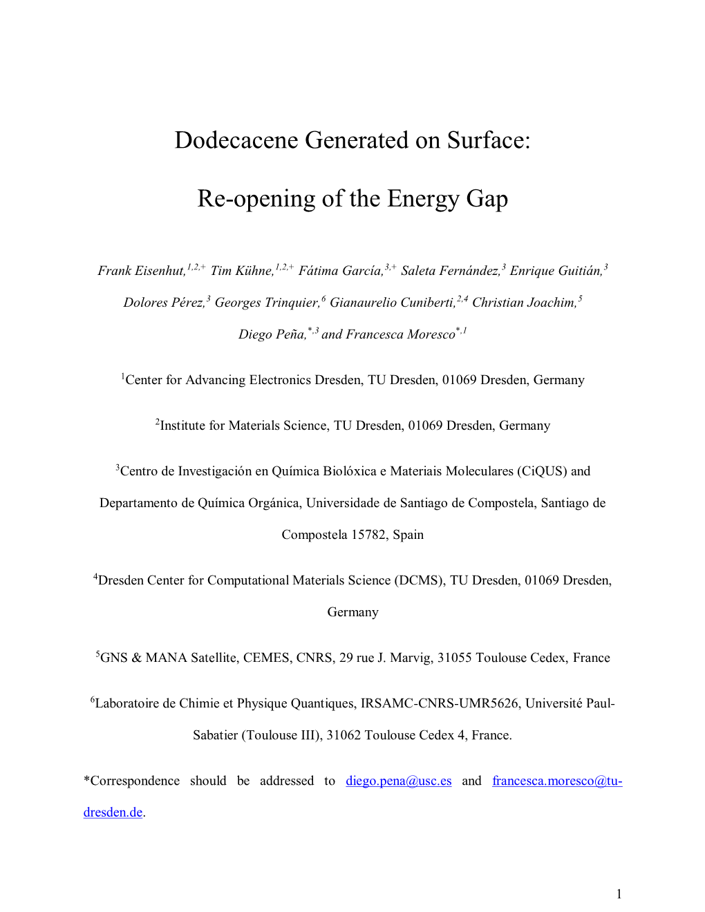 Dodecacene Generated on Surface: Re-Opening of the Energy Gap