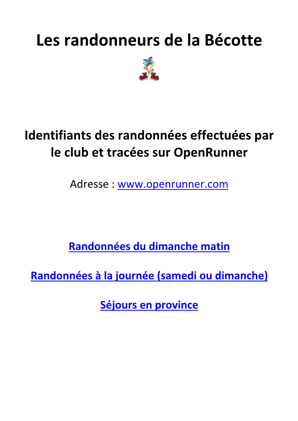 Les Randonneurs De La Bécotte