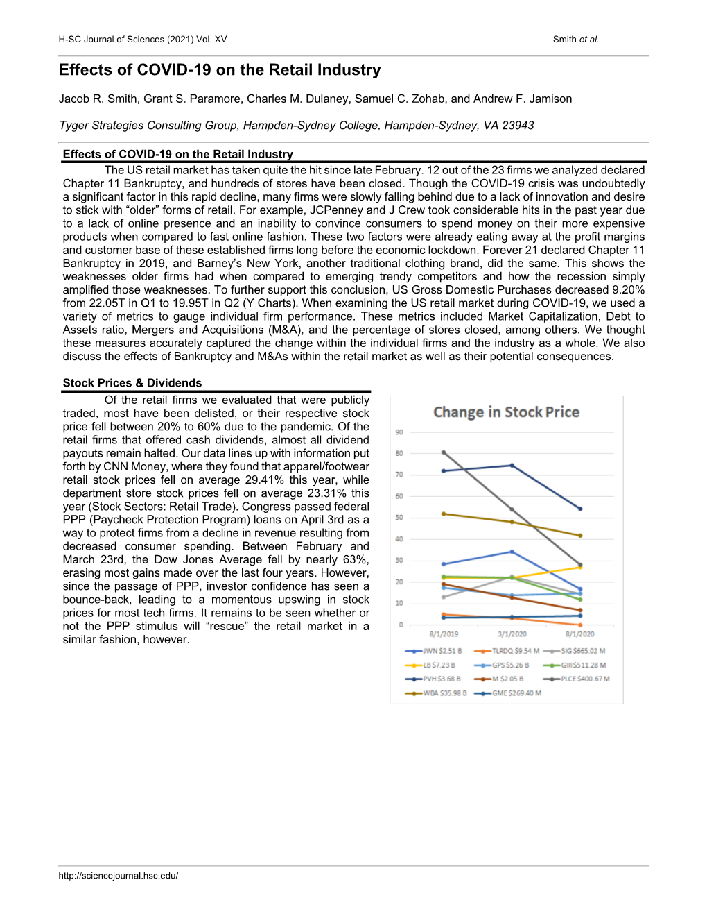 Effects of COVID-19 on the Retail Industry