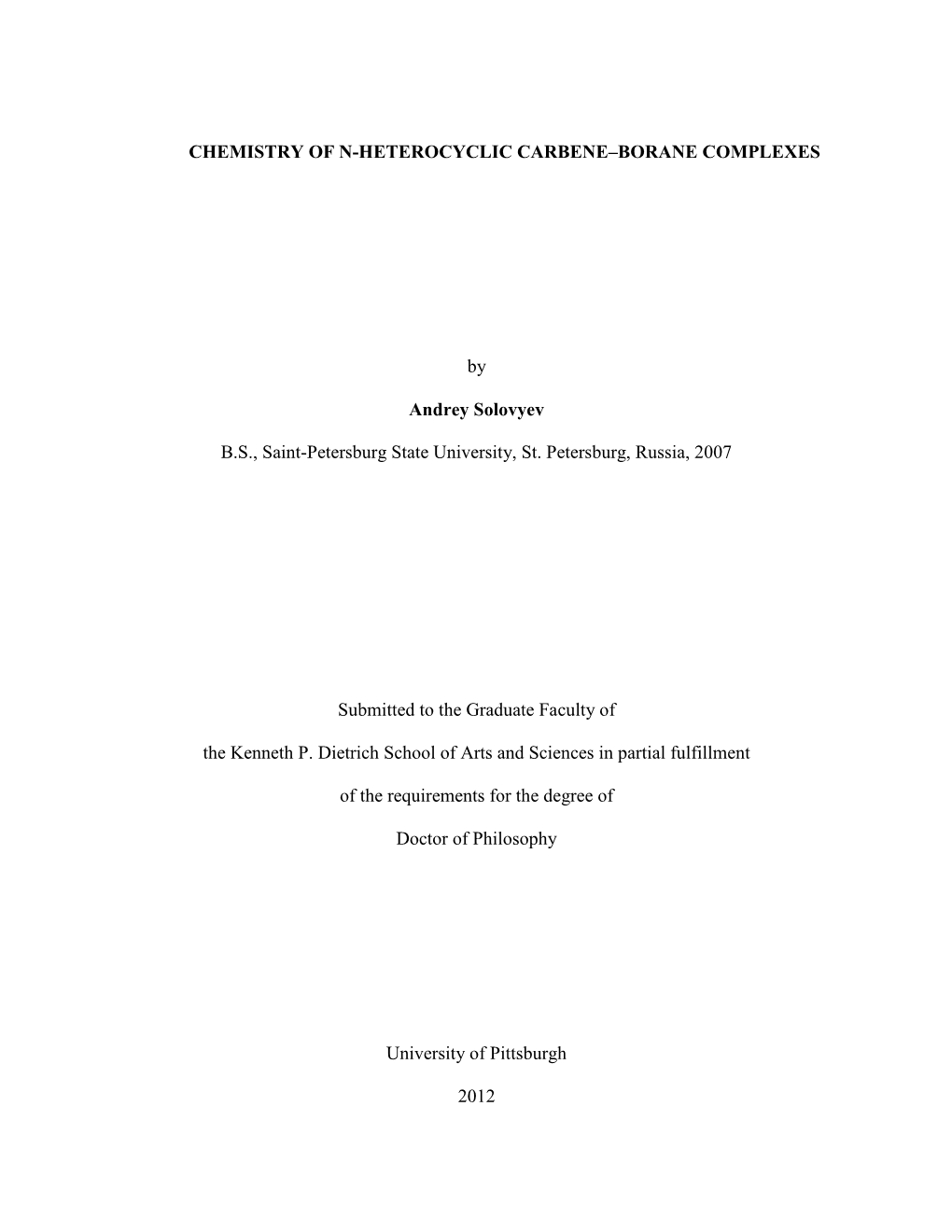 Chemistry of N-Heterocyclic Carbene–Borane Complexes