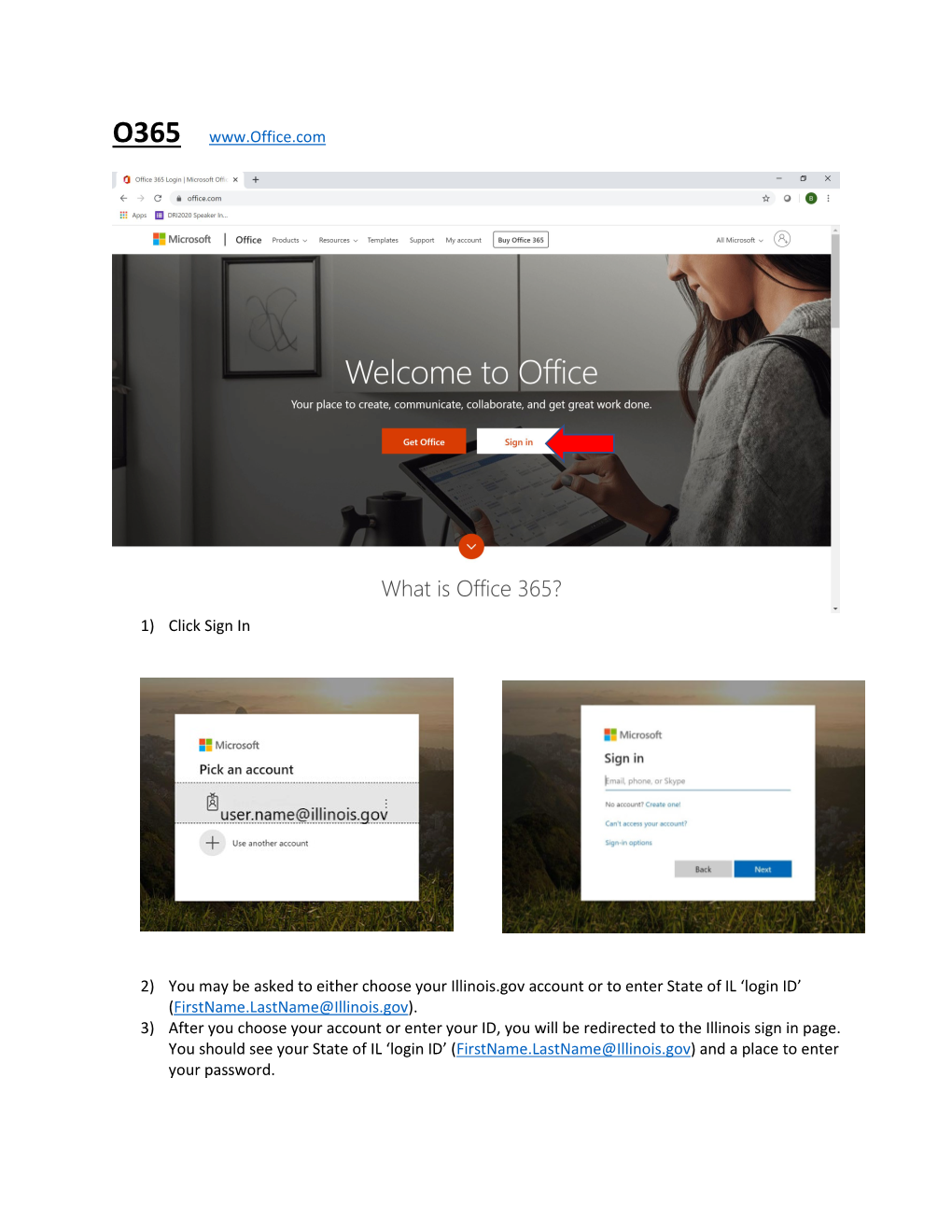 Office 365 Outlook and Onedrive