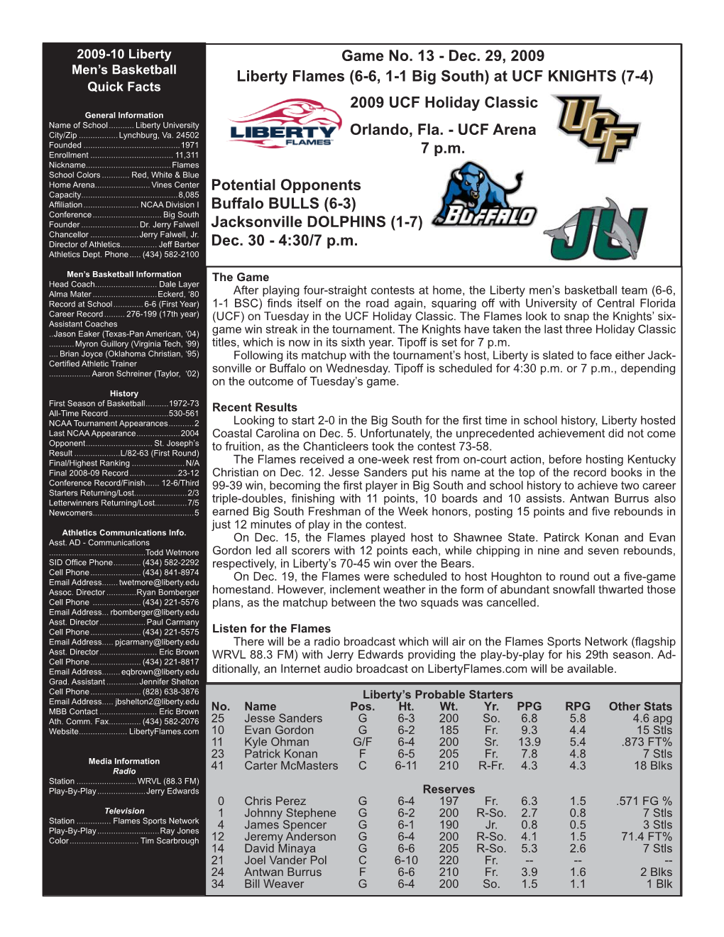 Game 12 Shawnee State Game Notes.Indd