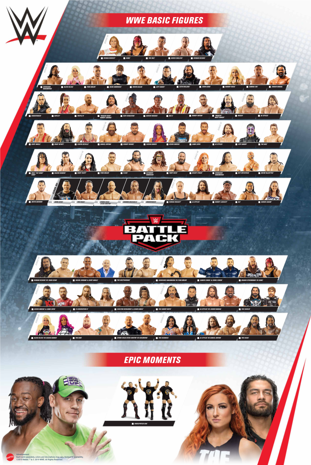 [LA] 2019 Ful Year WWE Figure Collector Poster